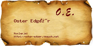 Oster Edgár névjegykártya